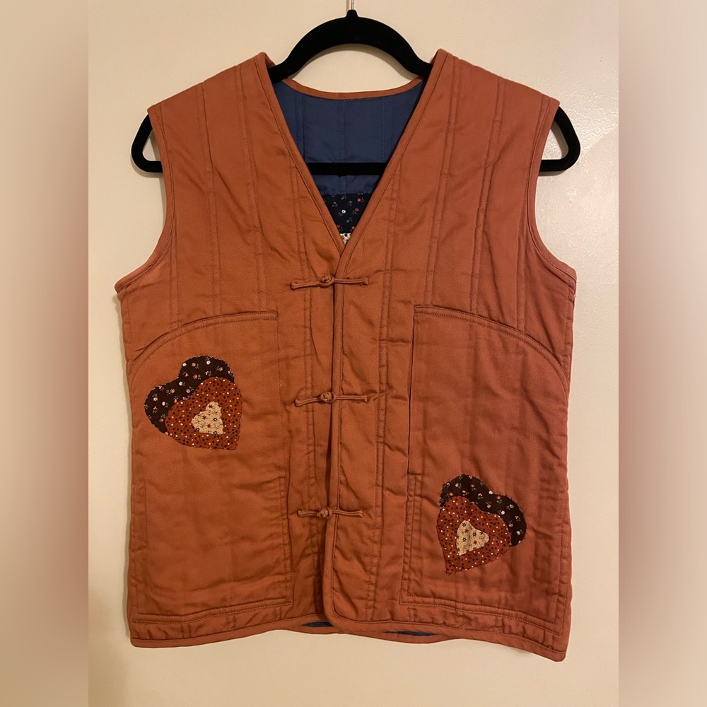 Vintage Handmade Reversible Patchwork Vest. - image 2